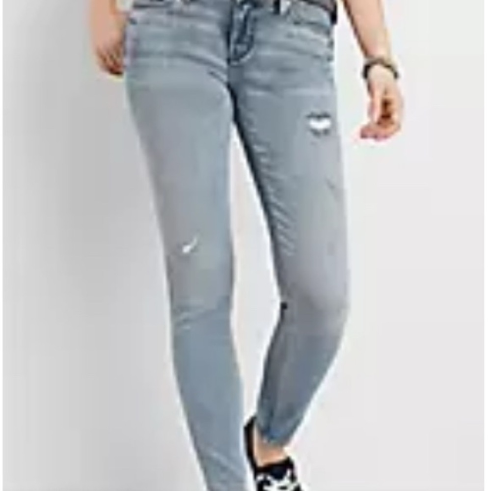 Silver Jeans Suki Light Wash Destructed Skinny Jeans